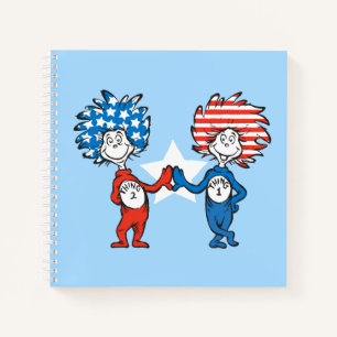 Dr. Seuss Ding Eins Ding Zwei Patriotische Grafi Notizbuch