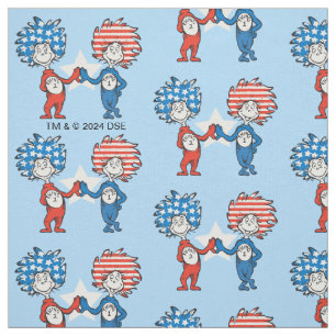 Dr. Seuss Ding Eins Ding Zwei Patriotische Grafi Stoff
