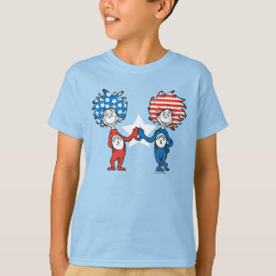 Dr. Seuss Ding Eins Ding Zwei Patriotische Grafi T-Shirt
