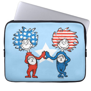 Dr. Seuss Ding Eins Ding Zwei Patriotisches Graf Laptopschutzhülle