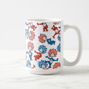 Dr. Seuss Ding Eins Ding Zwei US-Flagge-Muster Kaffeetasse