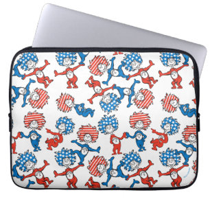 Dr. Seuss Ding Eins Ding Zwei US-Flagge-Muster Laptopschutzhülle