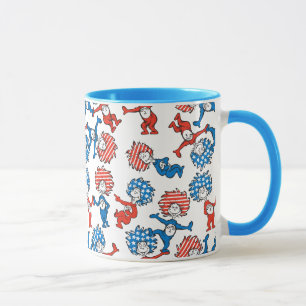 Dr. Seuss Ding Eins Ding Zwei US-Flagge-Muster Tasse