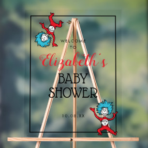 Dr. Seuss Ding Eins Ding Zwei Zwillings-Baby-Par Acrylschild