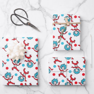 Dr. Seuss Ding Eins Ding Zwei   Zwillings-Baby-Par Geschenkpapier Set