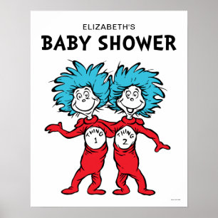 Dr. Seuss Ding Eins Ding Zwei Zwillings-Baby-Par Poster