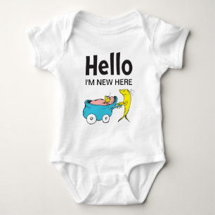 Dr. Seuss Ein Fisch Hallo, ich bin neu hier Baby Strampler