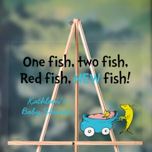 Dr. Seuss Ein Fisch - Jungen-Baby-Party Acrylschild