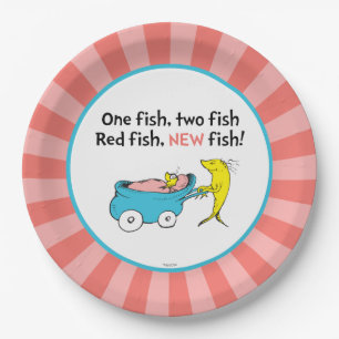 Dr. Seuss Ein Fisch - Mädchen-Baby-Party Pappteller