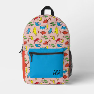 Dr. Seuss   Ein Fisch Zwei Fische Muster Bedruckter Rucksack