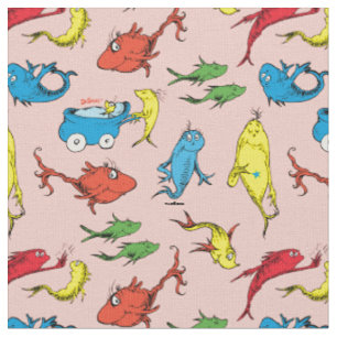 Dr. Seuss Ein Fisch Zwei Fische Muster Stoff