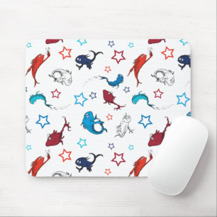 Dr. Seuss Ein Fisch, zwei Fische Sternenmuster Mousepad