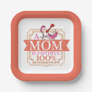 Dr. Seuss   Eine Mama ist zu 100% erschöpft Pappteller