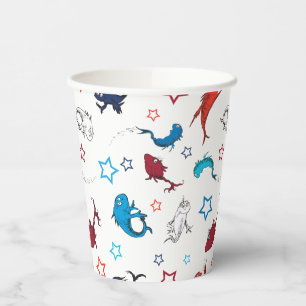 Dr. Seuss Eins Fisch Zwei Fische Sternmuster Pappbecher