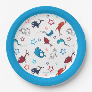 Dr. Seuss Eins Fisch Zwei Fische Sternmuster Pappteller