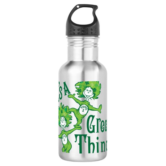 Dr. Seuss| Es ist eine grüne Sache! Edelstahlflasche (Vorderseite)