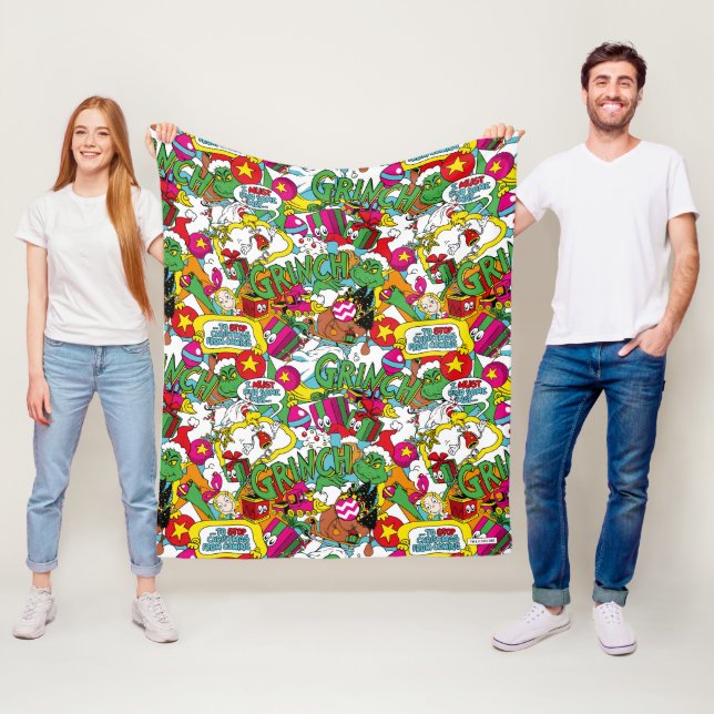 Dr. Seuss | Farbiges Muster Fleecedecke (Beispiel)