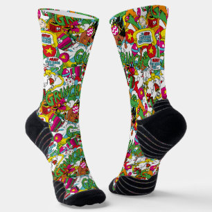 Dr. Seuss   Farbiges Muster Socken