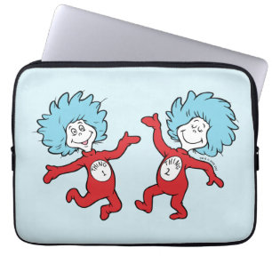 Dr. Seuss Figur 1 und Figur 2 Laptopschutzhülle