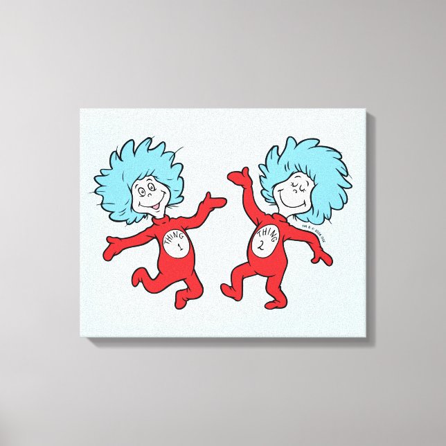 Dr. Seuss Figur 1 und Figur 2 Leinwanddruck (Vorderseite)