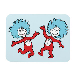 Dr. Seuss Figur 1 und Figur 2 Magnet