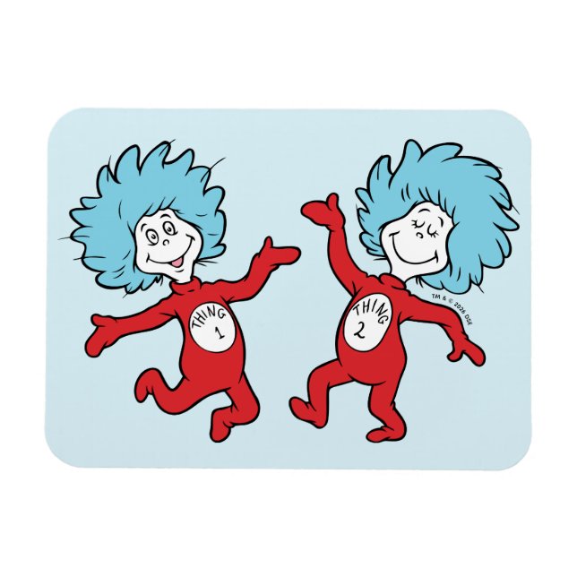 Dr. Seuss Figur 1 und Figur 2 Magnet (Horizontal)
