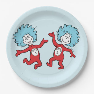 Dr. Seuss Figur 1 und Figur 2 Pappteller