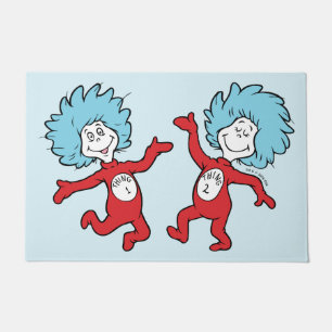 Dr. Seuss Figuren 1 und 2, auch bekannt als Thing  Fußmatte