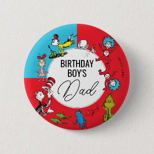 Dr. Seuss - Figuren   Kindergeburtstag Button