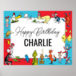 Dr. Seuss - Figuren Kindergeburtstag Poster