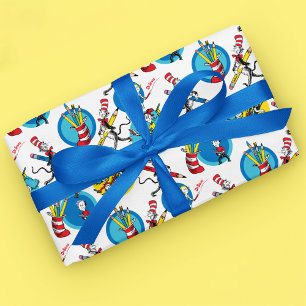 Dr. Seuss   Figuren mit Bleistiften Muster Geschenkpapier