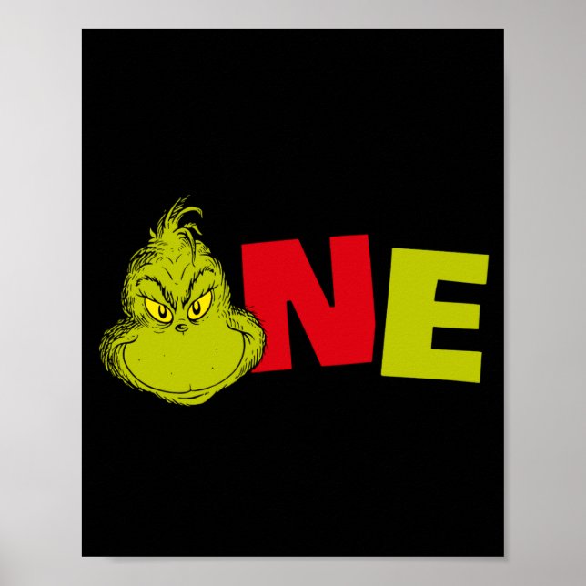Dr Seuss First Birthday One Baby  Poster (Vorne)