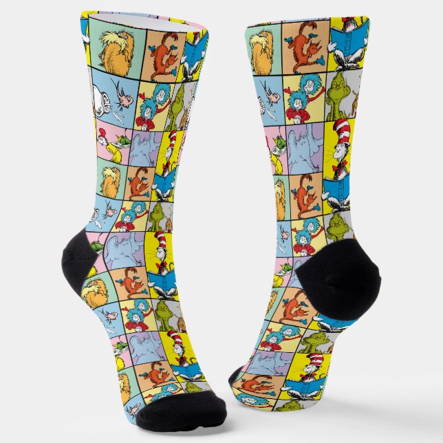 Dr. Seuss | Geschichten Grafik Socken (Gewinkelt)