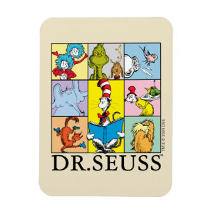 Dr. Seuss Geschichten Grafisch Magnet