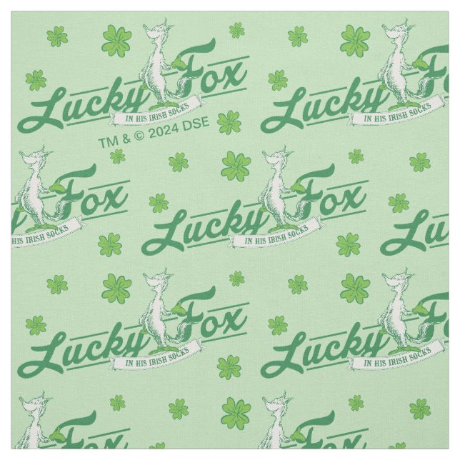 Dr. Seuss | Glücklicher Fox in seinen irischen Soc Stoff (Muster)