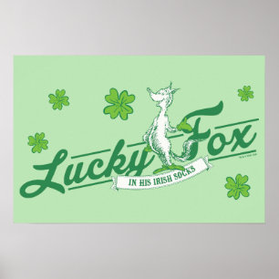 Dr. Seuss Glücklicher Fuchs in seinen irischen S Poster