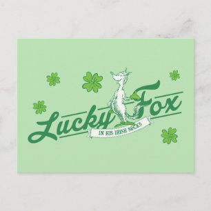 Dr. Seuss Glücklicher Fuchs in seinen irischen S Postkarte