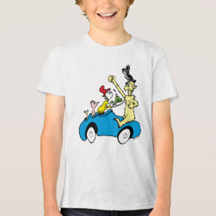 Dr. Seuss Green Eggs and Ham Charaktere im Auto Tri-Blend Shirt