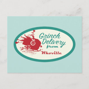 Dr. Seuss   Grinch Delivery von Who-ville Postkarte