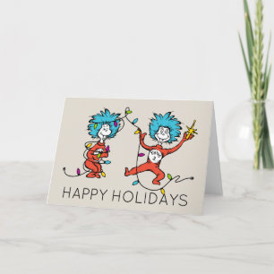 Dr. Seuss Grinch Ding Eins tanzt Feiertagskarte
