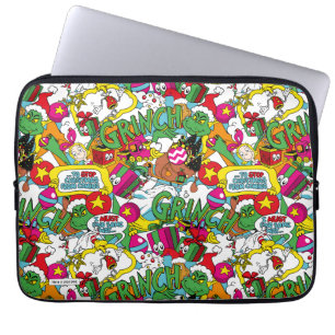 Dr. Seuss Grinch Farbige Muster Laptopschutzhülle