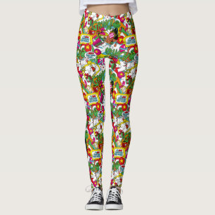 Dr. Seuss Grinch Farbige Muster Leggings