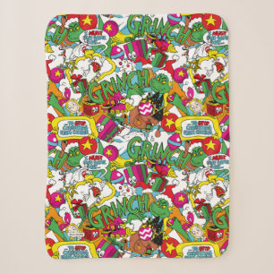 Dr. Seuss   Grinch Farbige Muster Sherpadecke