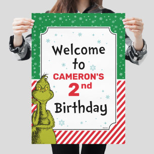 Dr. Seuss   Grinch Geburtstagsbegrüßung Poster