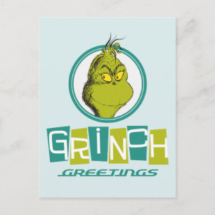 Dr. Seuss   Grinch Greetings Postkarte