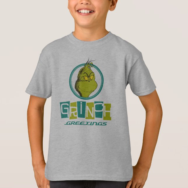 Dr. Seuss | Grinch Gruß T-Shirt (Vorderseite)