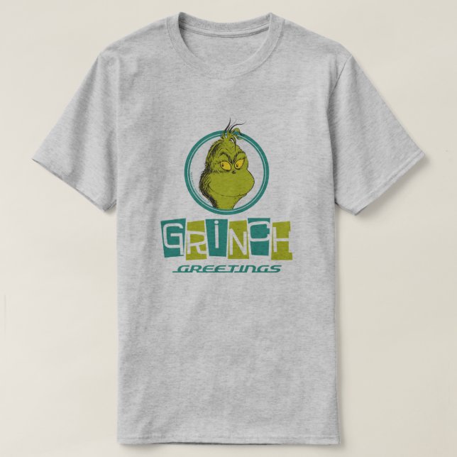 Dr. Seuss | Grinch Gruß T-Shirt (Design vorne)