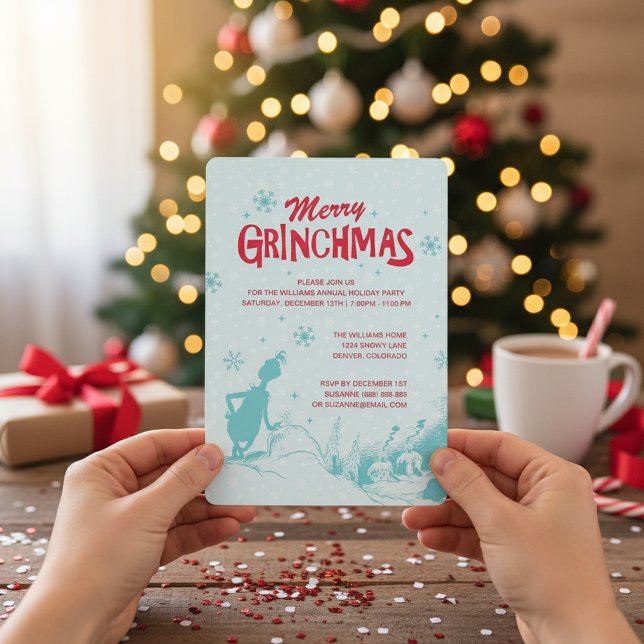 Dr. Seuss | Grinch - Holiday Party Einladung (Von Creator hochgeladen)