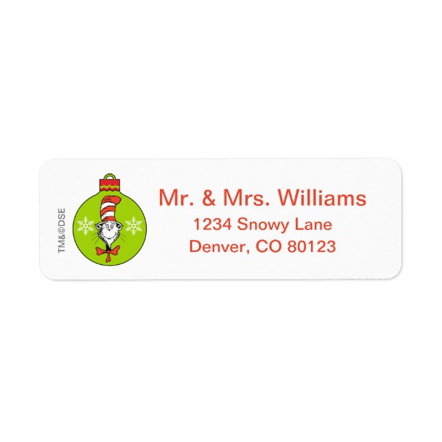 Dr. Seuss | Grinch | Katze im Hut-Ornament (Vorne)
