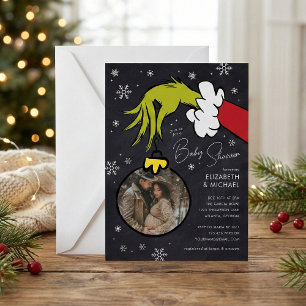Dr. Seuss Grinch Kreidetafel-Baby-Party Einladung